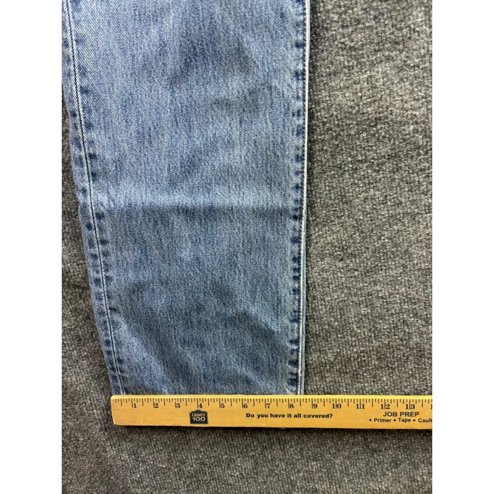 Levi's 501 Jeans Mens 36x34 Blue Light Wash Distressed Straight Leg Button Fly
